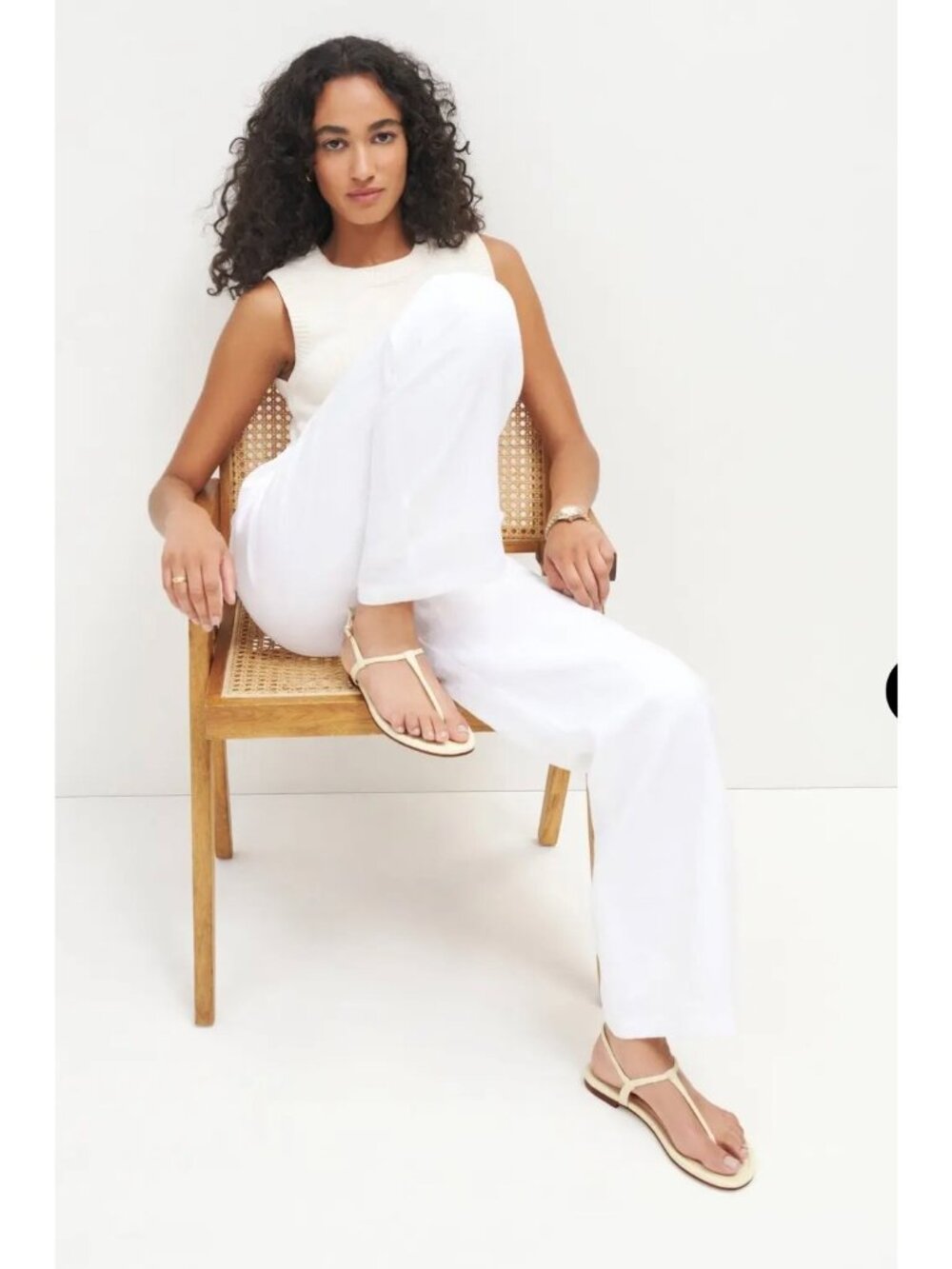 Reformation Thea T-Strap Flat Sandal 6 NWOB